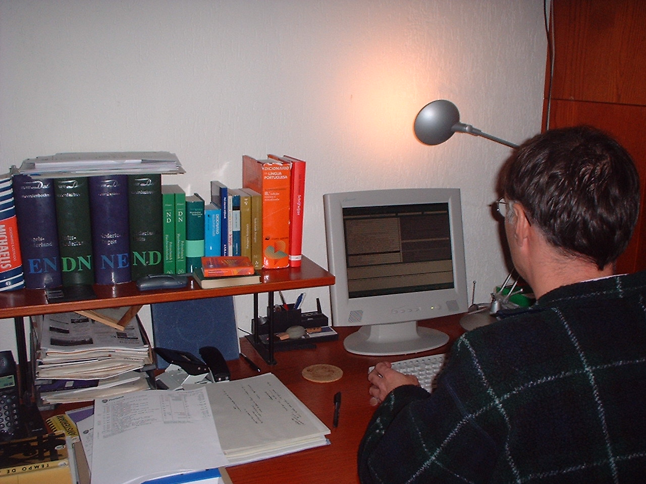 Webmaster Ruud Harmsen at his desk